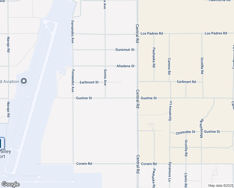 map of restaurants, bars, coffee shops, grocery stores, and more near Gustine Street in Apple Valley