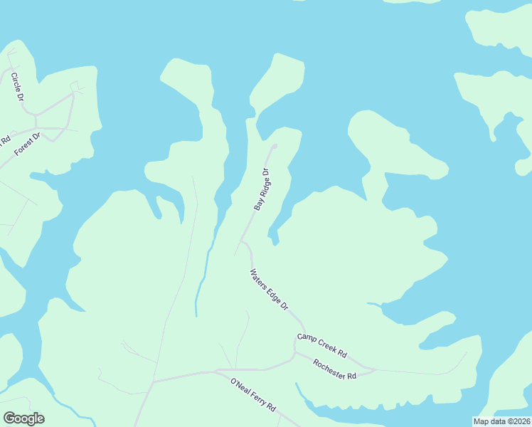 map of restaurants, bars, coffee shops, grocery stores, and more near 220 Bay Ridge Drive in Townville