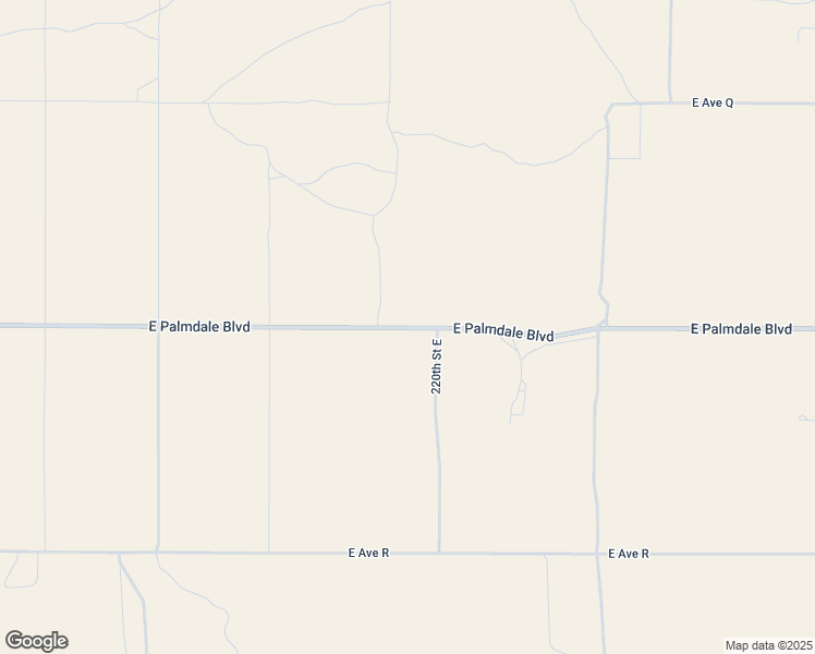 map of restaurants, bars, coffee shops, grocery stores, and more near 225th Street East in Palmdale