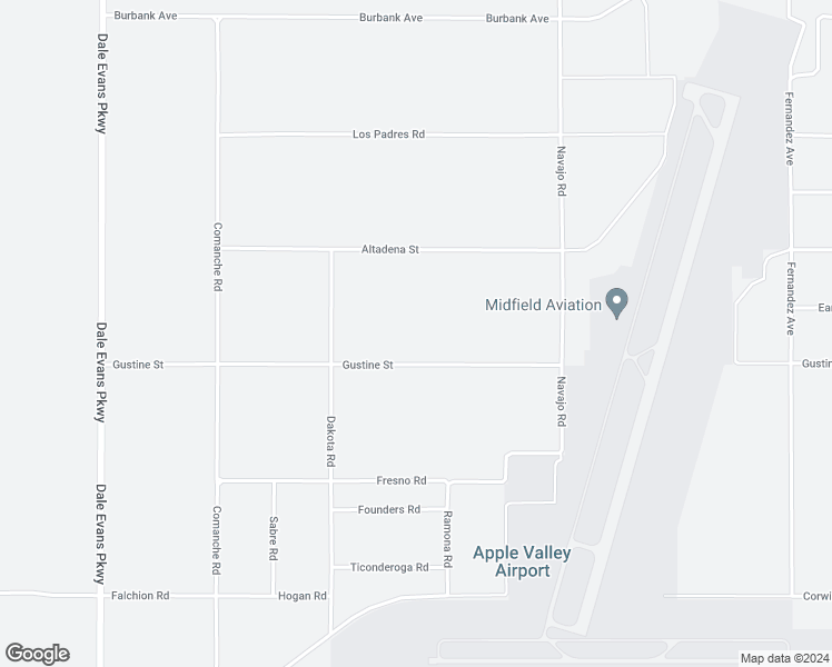 map of restaurants, bars, coffee shops, grocery stores, and more near Altadena Street in Apple Valley