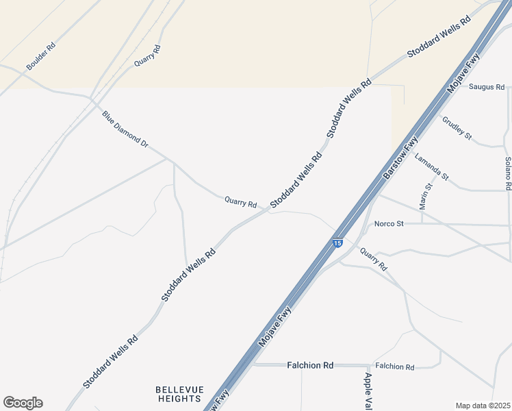 map of restaurants, bars, coffee shops, grocery stores, and more near Quarry Road in Victorville