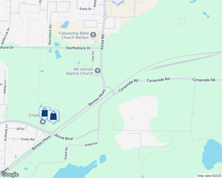 map of restaurants, bars, coffee shops, grocery stores, and more near 3300 Alcoa Road in Benton