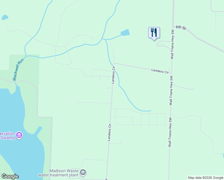 map of restaurants, bars, coffee shops, grocery stores, and more near 407 Landess Circle in Madison