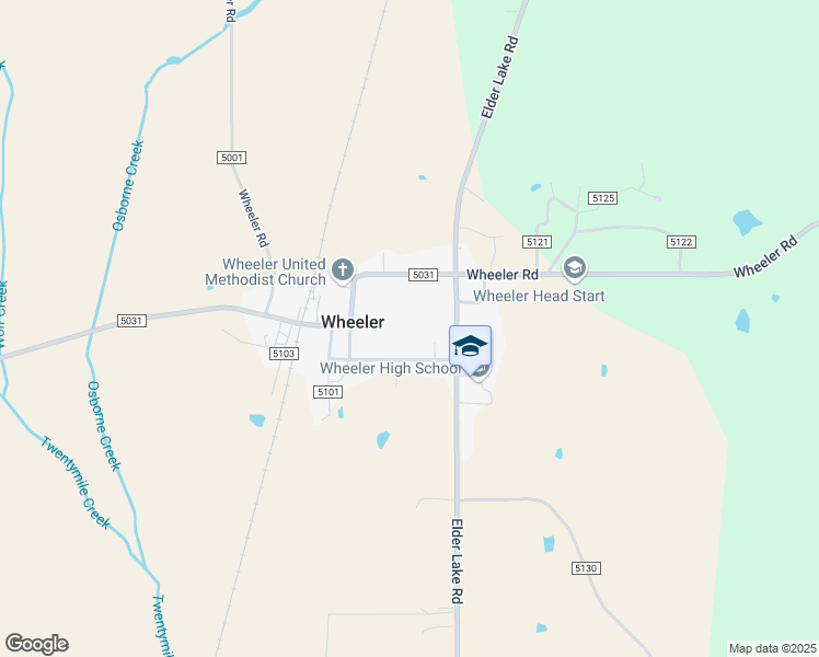 map of restaurants, bars, coffee shops, grocery stores, and more near in Wheeler