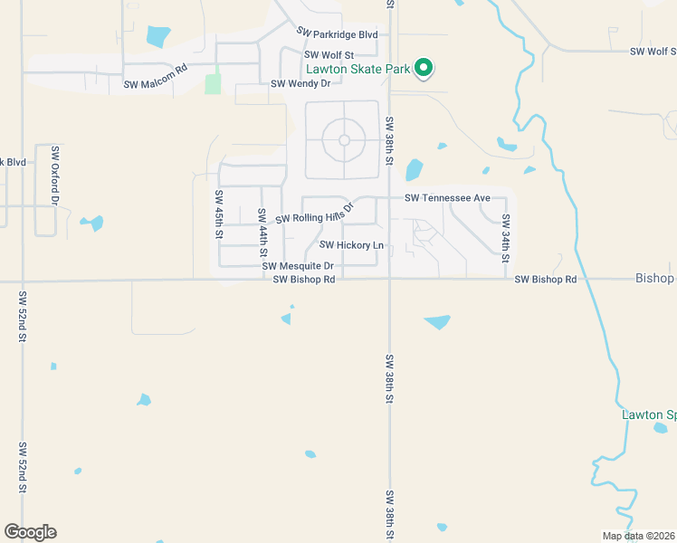 map of restaurants, bars, coffee shops, grocery stores, and more near 4002 Southwest Mesquite Drive in Lawton