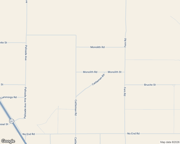 map of restaurants, bars, coffee shops, grocery stores, and more near Monolith Road in San Bernardino County