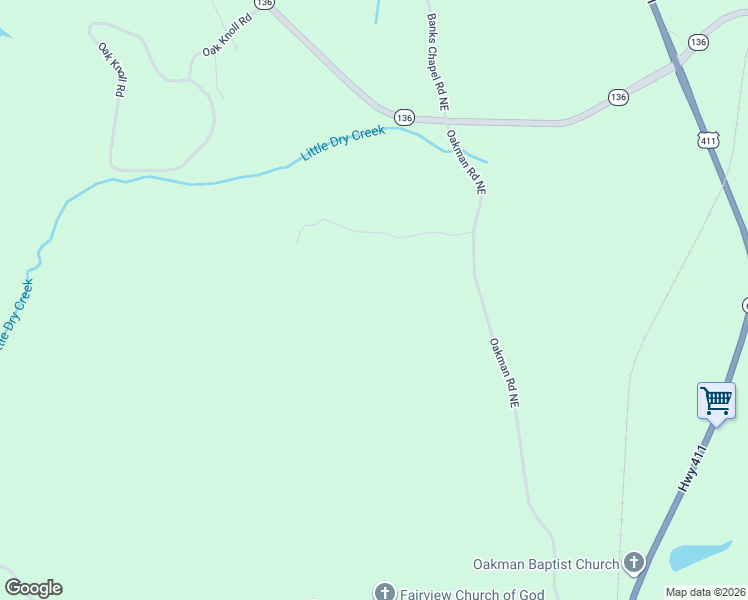 map of restaurants, bars, coffee shops, grocery stores, and more near in Oakman