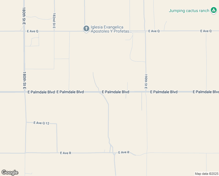 map of restaurants, bars, coffee shops, grocery stores, and more near 18645 East Palmdale Boulevard in Palmdale