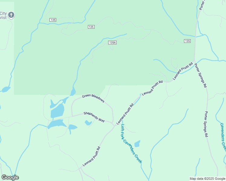 map of restaurants, bars, coffee shops, grocery stores, and more near 124 Comfort Lane in Dahlonega