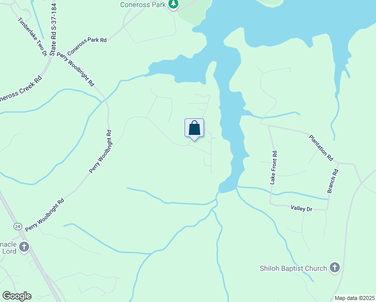 map of restaurants, bars, coffee shops, grocery stores, and more near 264 Crystal Lane in Townville