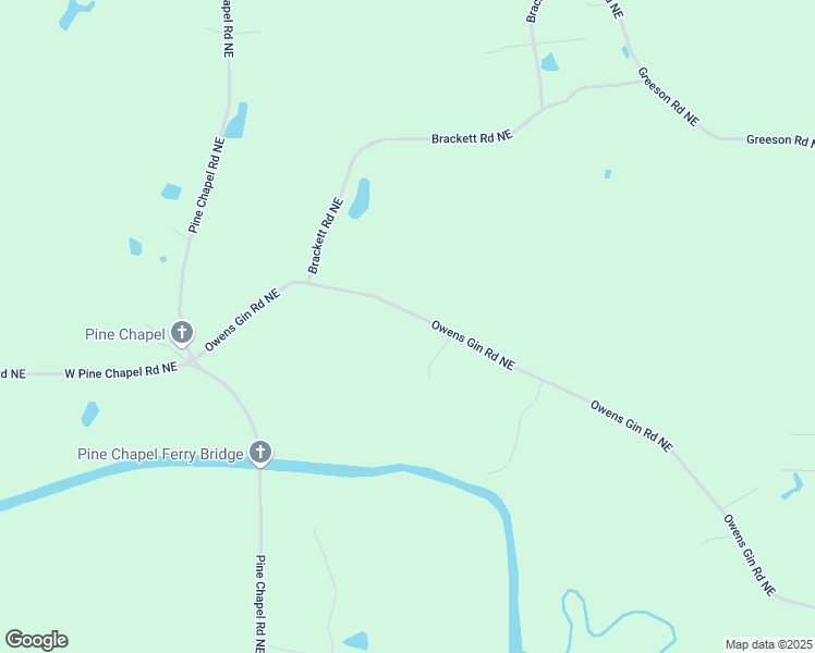 map of restaurants, bars, coffee shops, grocery stores, and more near 2464 Owens Gin Road Northeast in Calhoun
