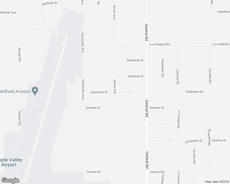 map of restaurants, bars, coffee shops, grocery stores, and more near Earlimont Street in Apple Valley