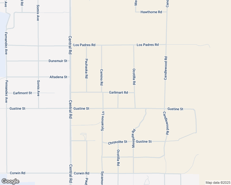 map of restaurants, bars, coffee shops, grocery stores, and more near Earlimart Road in Apple Valley