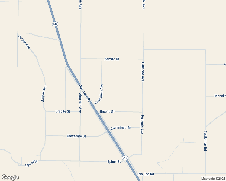 map of restaurants, bars, coffee shops, grocery stores, and more near 1839 Cascadian Avenue in Lucerne Valley