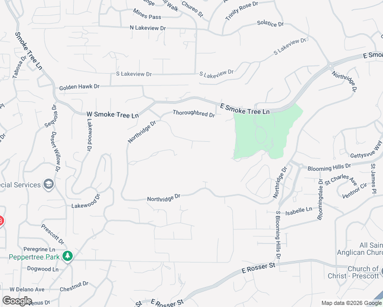 map of restaurants, bars, coffee shops, grocery stores, and more near 862 Northridge Dr in Prescott