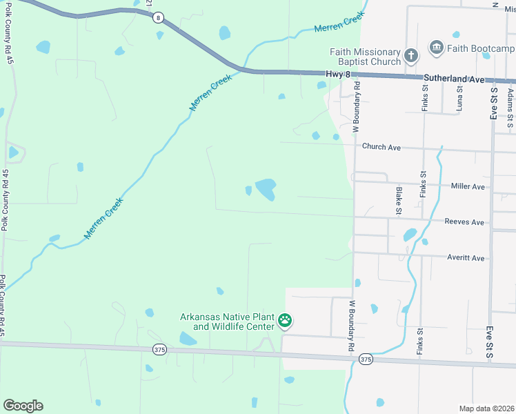 map of restaurants, bars, coffee shops, grocery stores, and more near 164 Polk Road 714 in Mena