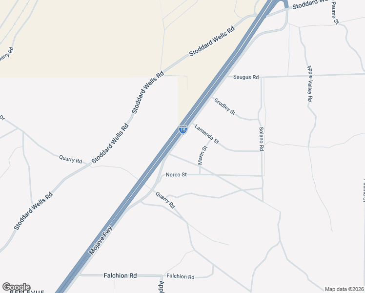map of restaurants, bars, coffee shops, grocery stores, and more near 15926 Greyrock Street in Victorville