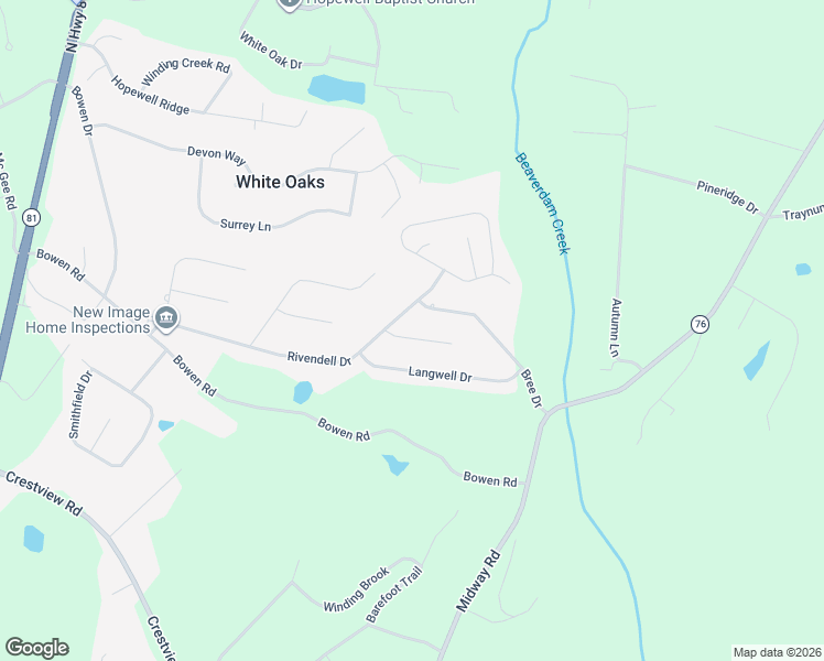 map of restaurants, bars, coffee shops, grocery stores, and more near 101 Chetwood Drive in Anderson