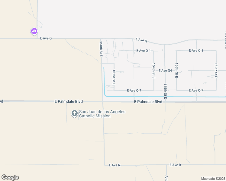 map of restaurants, bars, coffee shops, grocery stores, and more near 15099 East Avenue Q-7 in Lake Los Angeles