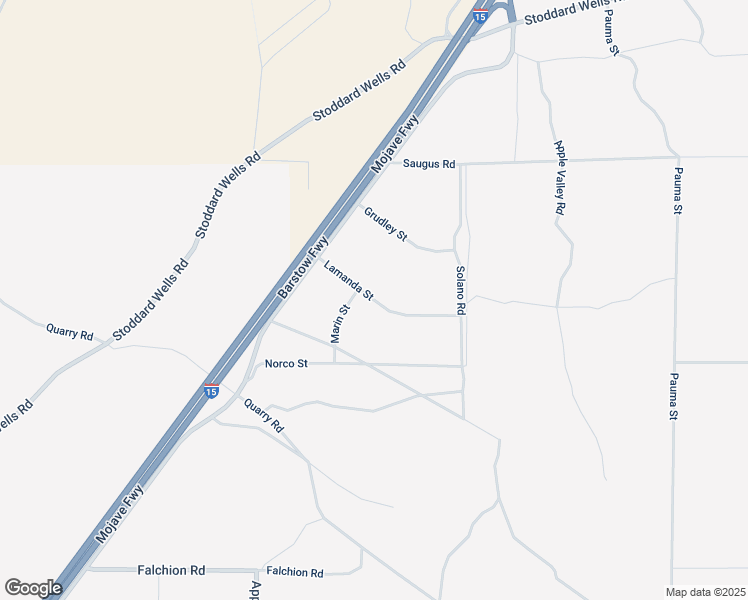 map of restaurants, bars, coffee shops, grocery stores, and more near Lamanda Street in Apple Valley