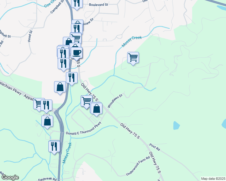map of restaurants, bars, coffee shops, grocery stores, and more near 50 Tradewinds Road in Cleveland
