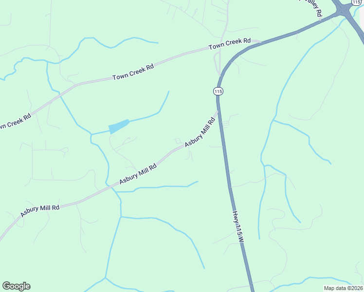 map of restaurants, bars, coffee shops, grocery stores, and more near 219 Asbury Mill Road in Cleveland