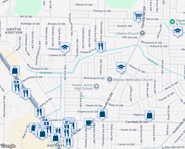 map of restaurants, bars, coffee shops, grocery stores, and more near in Decatur