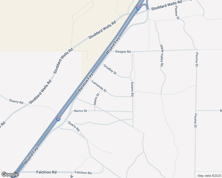 map of restaurants, bars, coffee shops, grocery stores, and more near Lamanda Street in Apple Valley