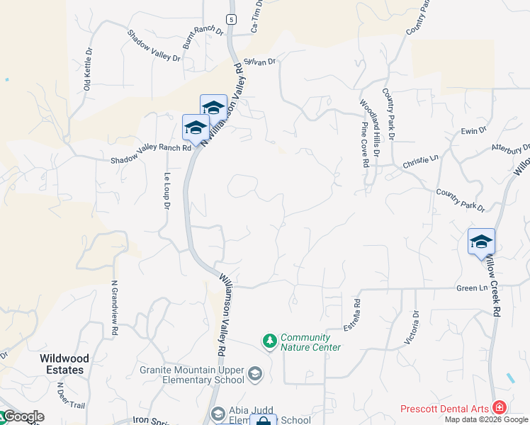 map of restaurants, bars, coffee shops, grocery stores, and more near 24 Pinnacle Road in Prescott
