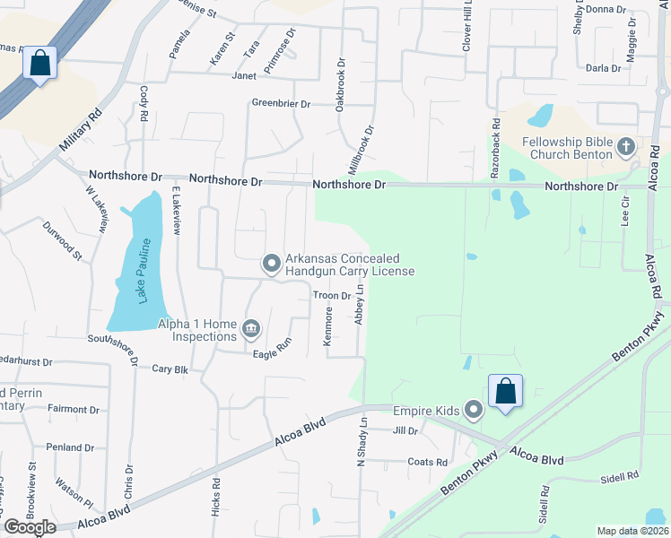 map of restaurants, bars, coffee shops, grocery stores, and more near 3088 Glasgow in Benton