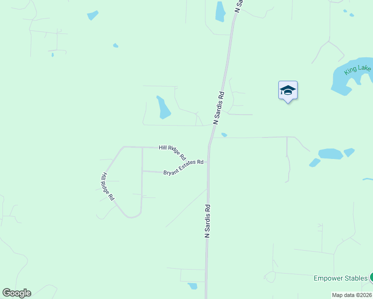 map of restaurants, bars, coffee shops, grocery stores, and more near 18824 Hill Ridge Road in Saline County