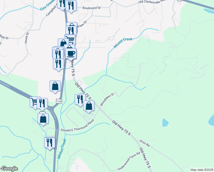 map of restaurants, bars, coffee shops, grocery stores, and more near 155 Tradewinds Road in Cleveland
