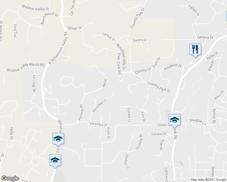 map of restaurants, bars, coffee shops, grocery stores, and more near 4 Northfield Lane in Prescott
