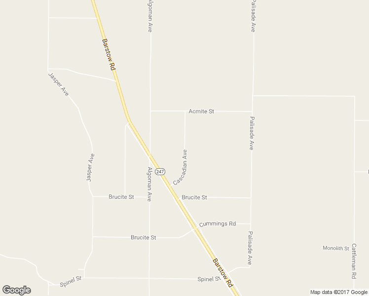 map of restaurants, bars, coffee shops, grocery stores, and more near Cascadian Avenue in San Bernardino County