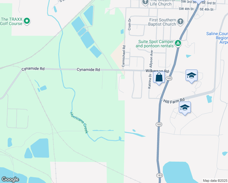 map of restaurants, bars, coffee shops, grocery stores, and more near 1217 Sadie Drive in Bryant