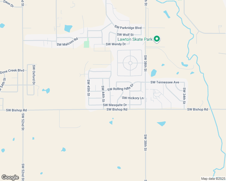 map of restaurants, bars, coffee shops, grocery stores, and more near 4114 Southwest Rolling Hills Drive in Lawton
