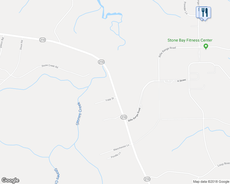 map of restaurants, bars, coffee shops, grocery stores, and more near 372 North Carolina 210 in Holly Ridge
