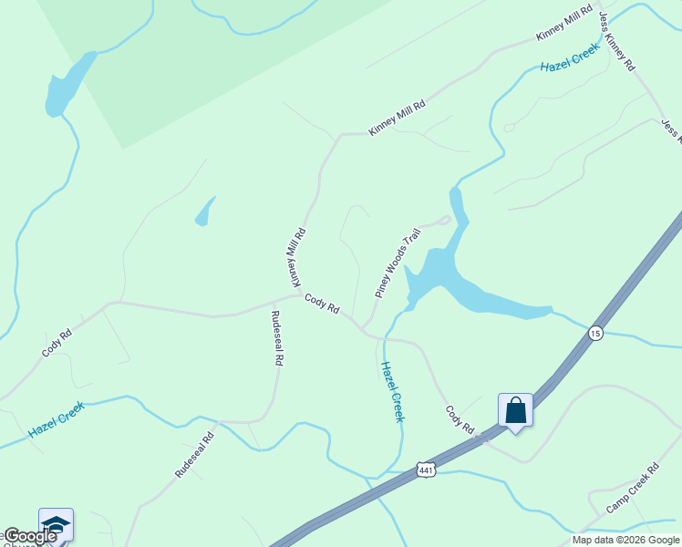 map of restaurants, bars, coffee shops, grocery stores, and more near 289 Smiling Valley Road in Mount Airy