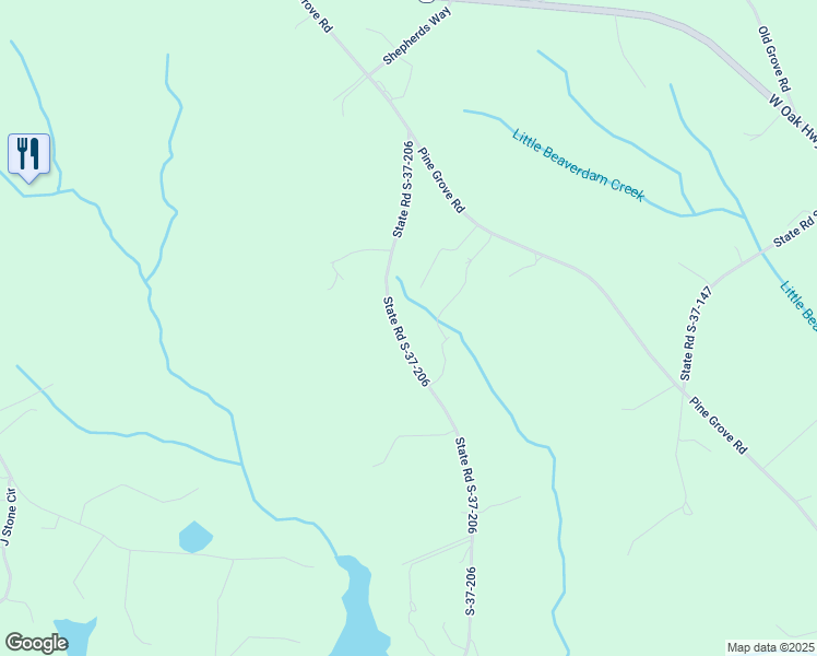 map of restaurants, bars, coffee shops, grocery stores, and more near 181 Earls Mill Road in Seneca