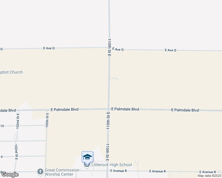 map of restaurants, bars, coffee shops, grocery stores, and more near 110th Street East in Juniper Hills