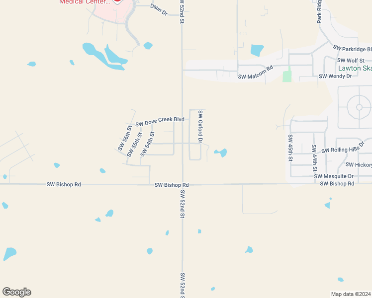 map of restaurants, bars, coffee shops, grocery stores, and more near 2403 Southwest Edinburough Drive in Lawton