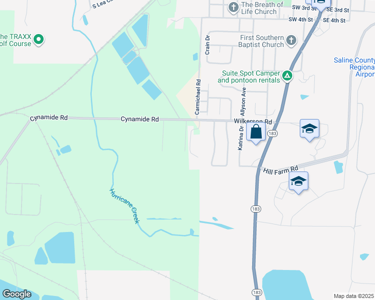 map of restaurants, bars, coffee shops, grocery stores, and more near 1220 Sadie Drive in Bryant