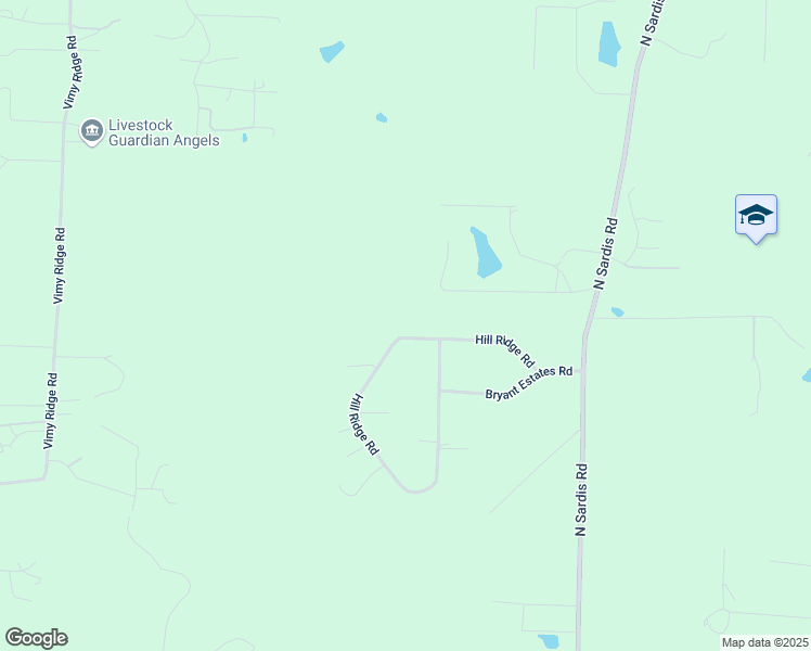 map of restaurants, bars, coffee shops, grocery stores, and more near 19218 Hill Ridge Road in Saline County