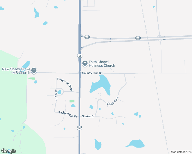 map of restaurants, bars, coffee shops, grocery stores, and more near 162 Country Club Road in Senatobia