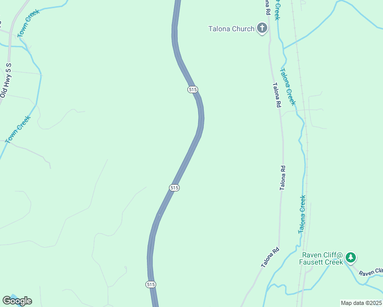 map of restaurants, bars, coffee shops, grocery stores, and more near 555 Georgia 5 in Talking Rock