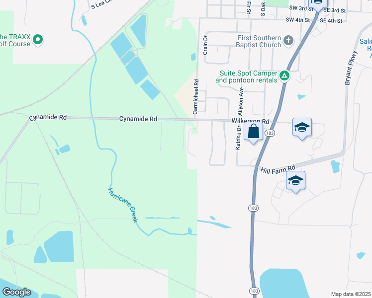 map of restaurants, bars, coffee shops, grocery stores, and more near 1220 Sadie Drive in Bryant