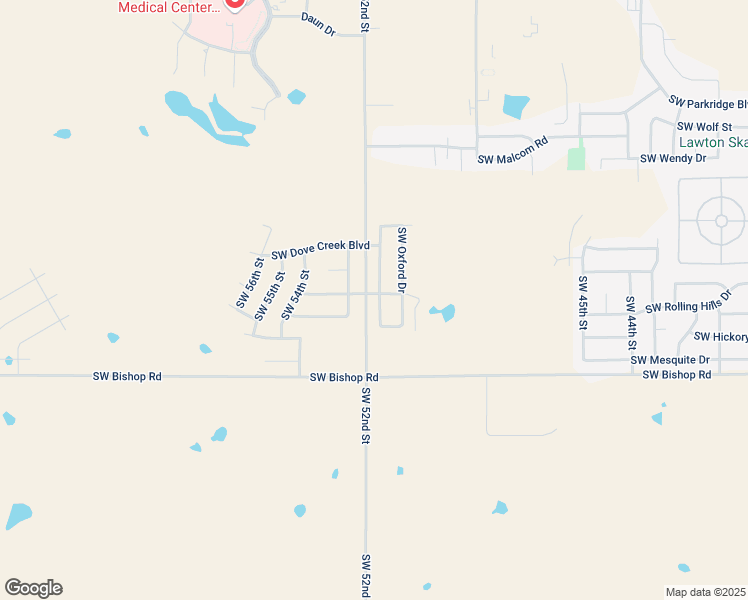 map of restaurants, bars, coffee shops, grocery stores, and more near 2401 SW Edinburough Dr in Lawton