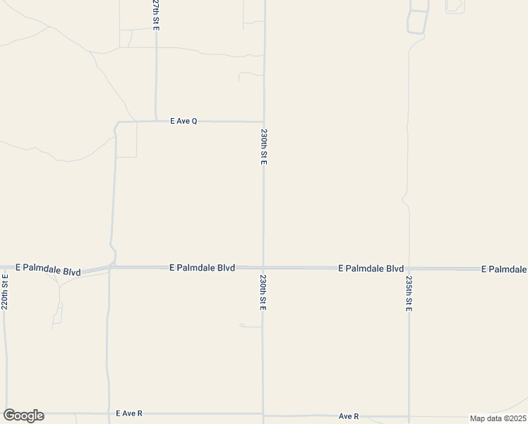 map of restaurants, bars, coffee shops, grocery stores, and more near 230th Street East in Los Angeles County