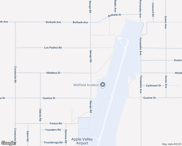 map of restaurants, bars, coffee shops, grocery stores, and more near Altadena Street in Apple Valley