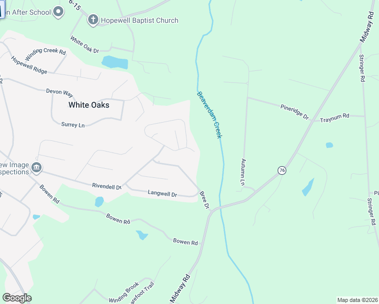 map of restaurants, bars, coffee shops, grocery stores, and more near 128 Buckland Drive in Anderson